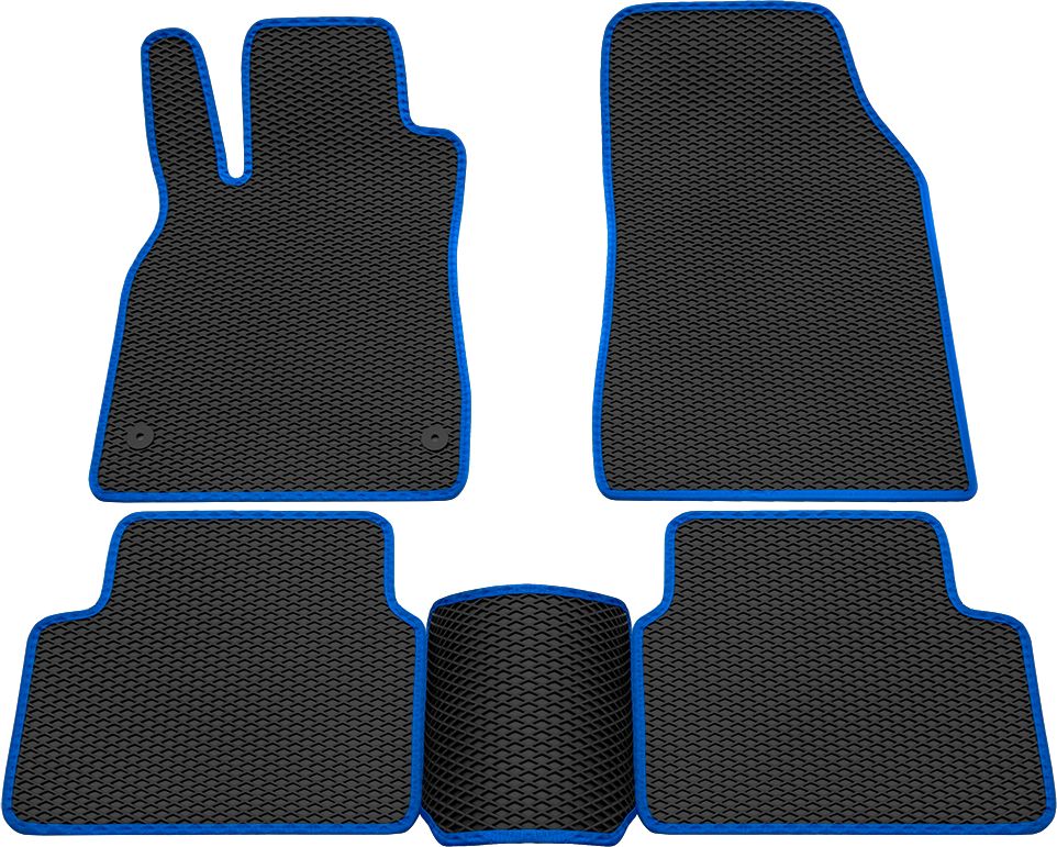Коврики Rezkon EVA для салона Renault Fluence 2010-2016 Синий кант. Артикул 9029010103