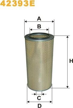 Воздушный фильтр WIX Filters для Volvo  F10 1976-1991. Артикул 42393E