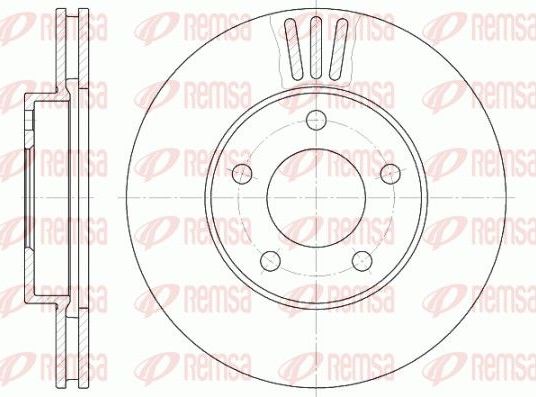 Тормозной диск Remsa передний для Mazda Tribute I 2000-2008. Артикул 61020.10