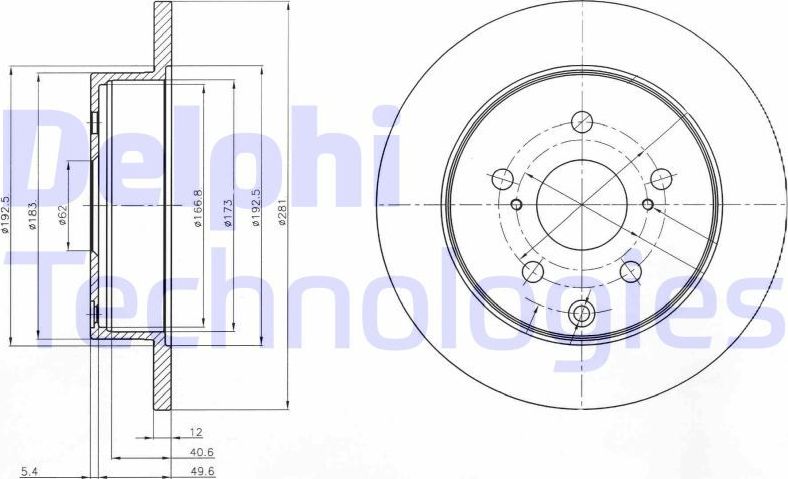 Тормозной диск Delphi. Артикул BG4115