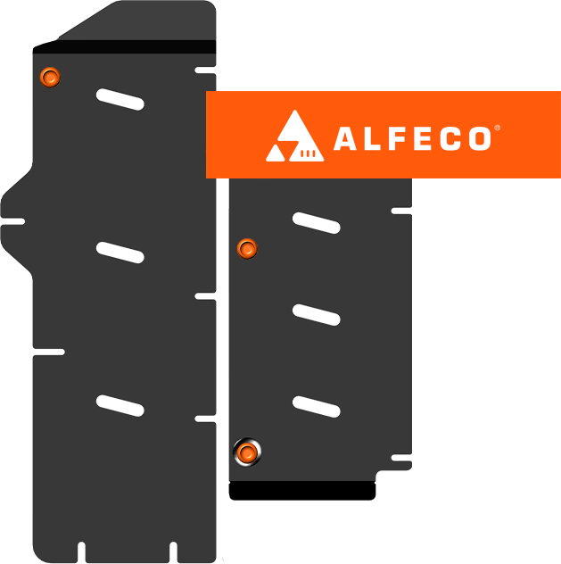 Защита Alfeco для тормозной магистрали (2 части) GAC GS4 2025-2026. Артикул ALF.49.09