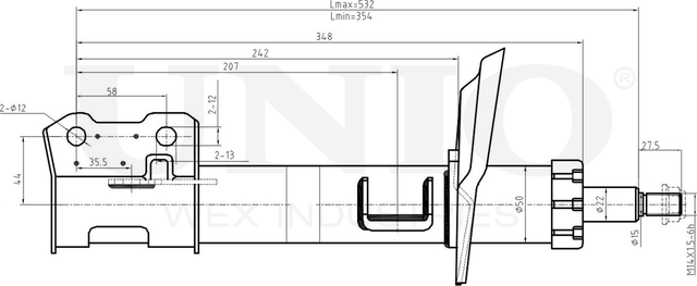 Амортизатор подвески (Unio). Артикул SAB-10054