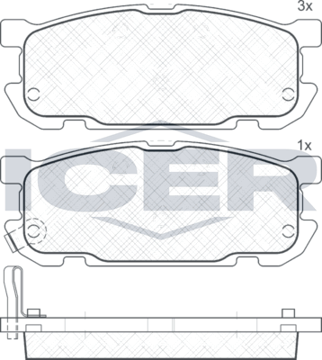 Тормозные колодки Icer. Артикул 181541