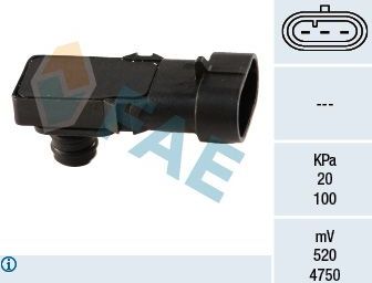 Датчик абсолютного давления (ДАД, MAP) FAE для Nissan Interstar 2002-2026. Артикул 15016