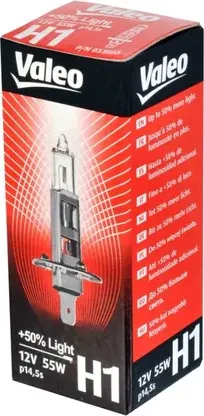 Лампа 12V H1 55W +50% VALEO Standart 1 шт. картон 032503. Артикул 032503