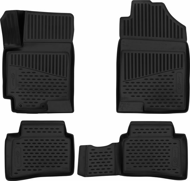 Коврики 3D Format c повышенной износостойкостью для салона Hyundai Solaris Comfort II 2017-2026. Артикул FORMAT.3D2065210