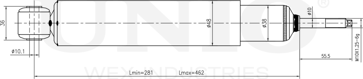 Амортизатор подвески (Unio). Артикул SAB-20014