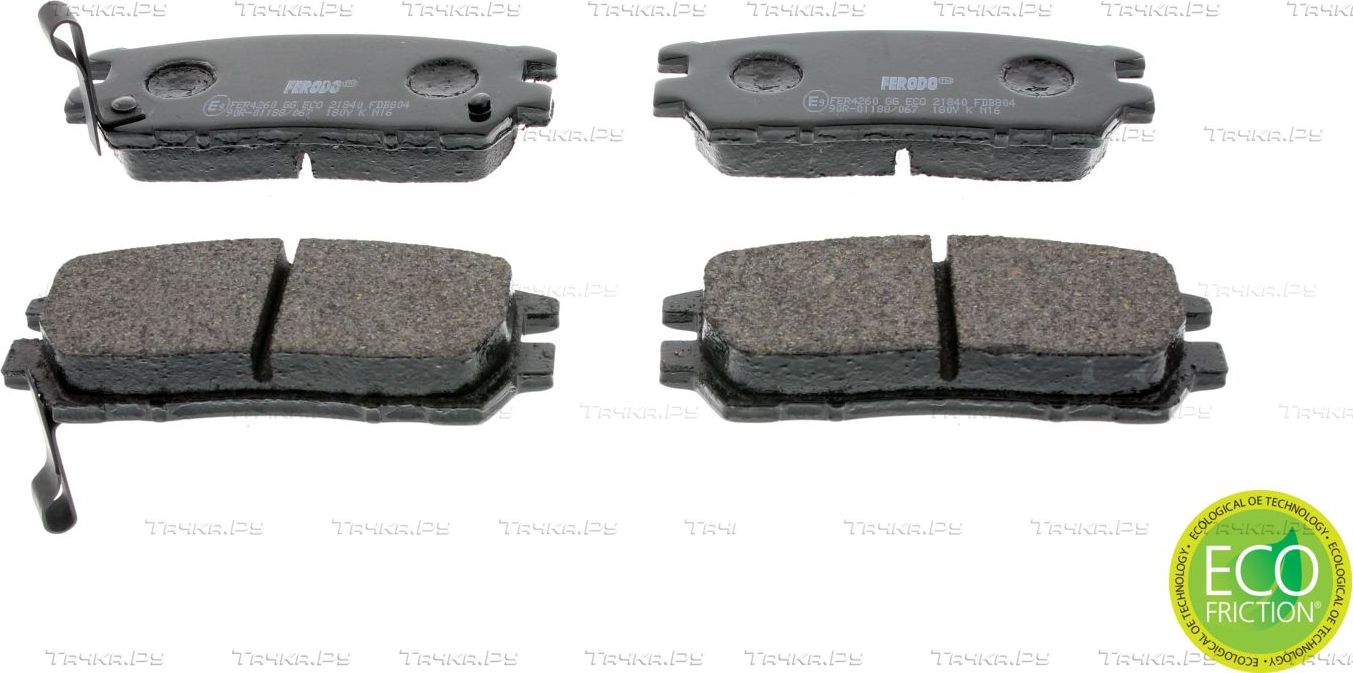 Тормозные колодки Ferodo Premier Eco Friction задние для Mitsubishi Delica IV 1995-2000. Артикул FDB804