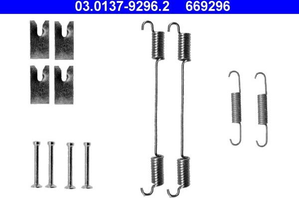 Комплектующие, тормозная колодка ATE. Артикул 03.0137-9296.2