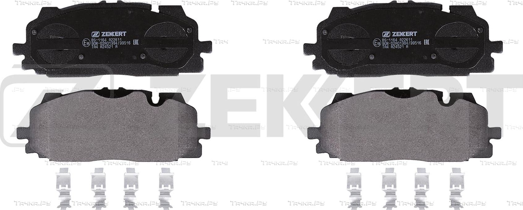 Тормозные колодки Zekkert передние для Audi A4 allroad V (B9) 2016-2026. Артикул BS-1164