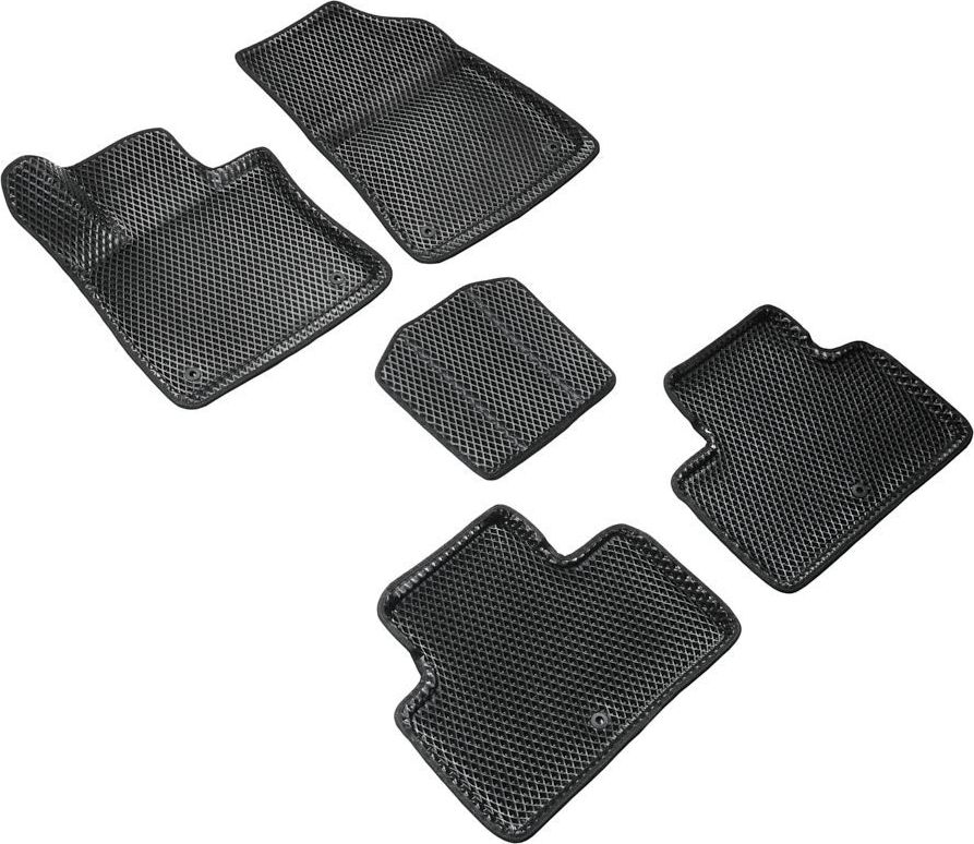 Коврики Seintex 3D EVA ромб для салона Infiniti QX50 II 2018-2026 ЧЕРНЫЕ. Артикул 317241