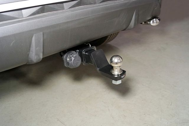 Фаркоп ТСС оцинкованный под американский квадрат для Hyundai Tucson IV 2020-2026 (нерж. шар). Артикул TCU00283N