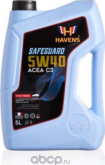 Масло моторное Havens Safeguard SAE 5W40 ACEA C3, API SP, SN PLU. Артикул HS5W40C35