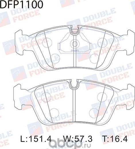 Колодки тормозные дисковые Double Force Double Force. Артикул DFP1100