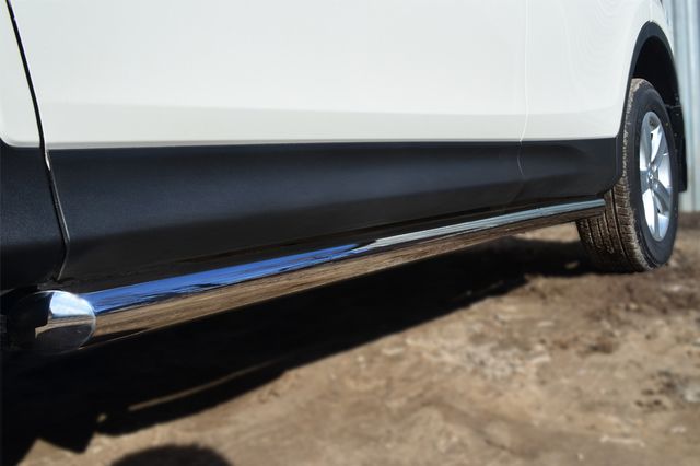Защита порогов RusStal труба d63 (вариант 1) для Toyota RAV4 IV 2013-2015. Артикул TR4T-0012831
