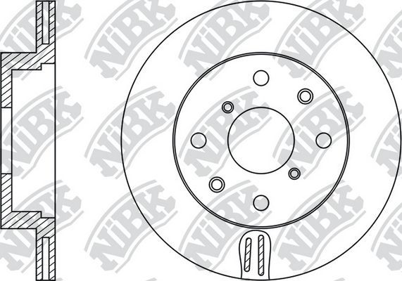Тормозной диск NiBK передний для Suzuki Ignis I (HT) 2003-2005. Артикул RN1523