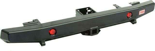 Бампер силовой РИФ задний с квадратом под фаркоп и фонарями стандарт для УАЗ Hunter 2003-2026. Артикул RIF469-21150