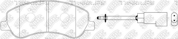 Тормозные колодки NiBK передние для Ford Transit VII 2006-2014. Артикул PN0444W