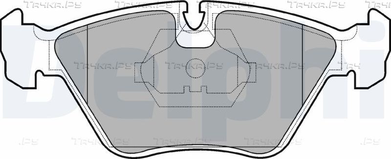 Тормозные колодки Delphi (Low-Metallic) передние для Jaguar XJ I (1) 1990-1993. Артикул LP705