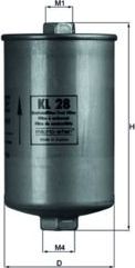 Топливный фильтр Mahle-Knecht. Артикул KL 28