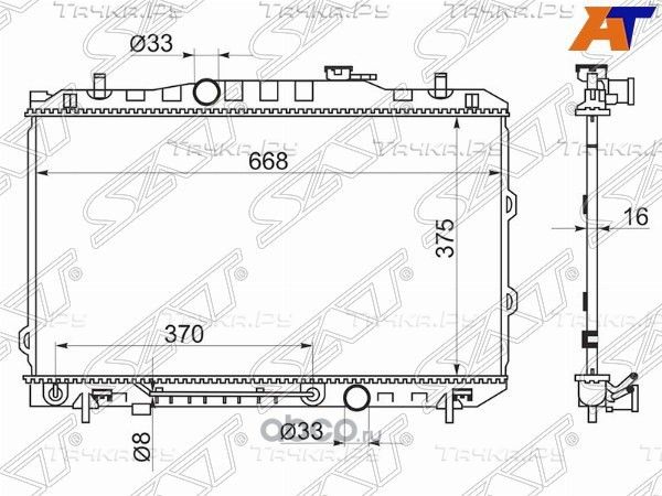 Радиатор KIA CERATO 1.6 06-09 (SAT). Артикул KI00021