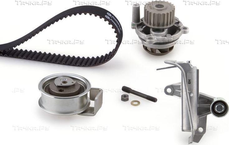 Помпа (водяной насос) с комплектом ремня ГРМ Gates PowerGrip® для Volkswagen Passat B5 2001-2005. Артикул KP45491XS-2