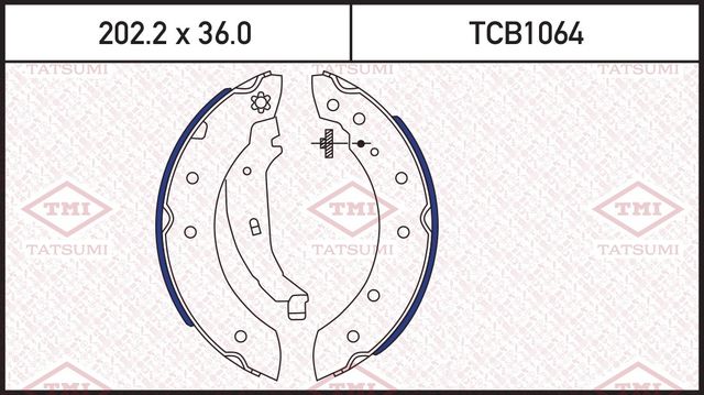 Колодки тормозные RENAULT/PEUGEOT LOGAN/SANDERO/206 задн.барабан. (Tatsumi). Артикул TCB1064