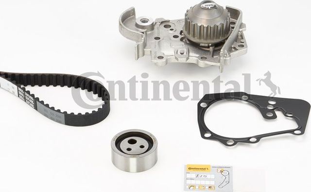 Помпа (водяной насос) с комплектом ремня ГРМ ContiTech для Renault Logan I 2004-2009. Артикул CT988WP2