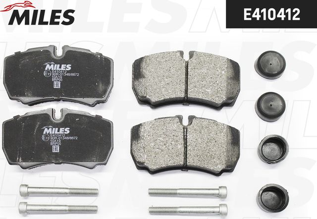 Тормозные колодки Miles (Low-Metallic) задние для Ford Transit VII 2006-2014. Артикул E410412