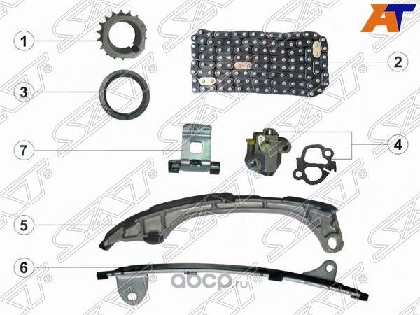 Комплект для замены цепи ГРМ TOYOTA CAMRY,HIGHLAND (SAT). Артикул TKTY130B