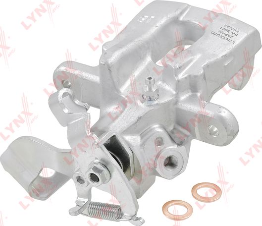 Тормозной суппорт LYNXauto задний левый для Toyota Corolla E140, E150 2006-2014. Артикул BA-3881