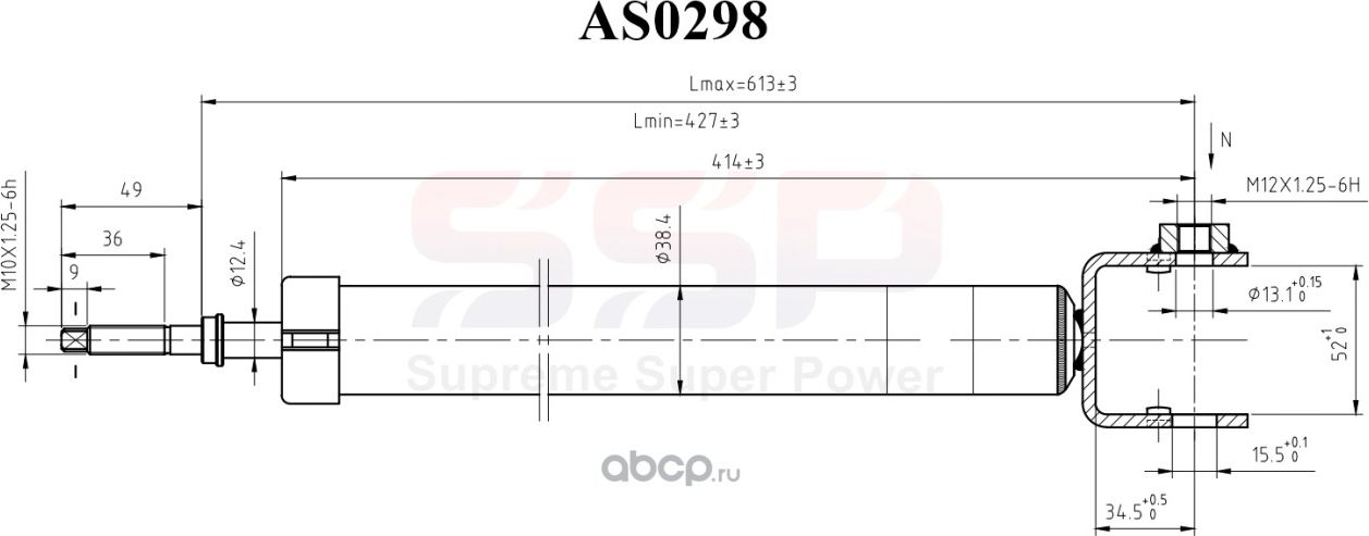 Амортизатор SSP 348024 56210-JC41B. Артикул AS0298