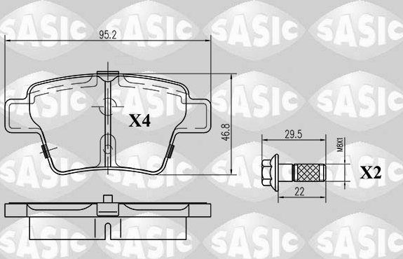 Тормозные колодки Sasic. Артикул 6210023