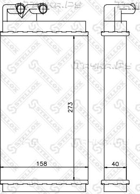 Радиатор отопителя (печки) Stellox для Audi 100 IV (C4) 1990-1994. Артикул 10-35001-SX