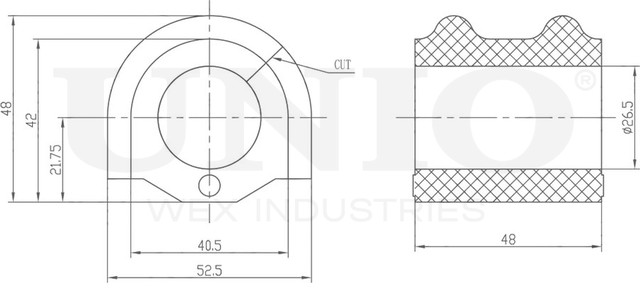 Втулка стабилизатора (Unio). Артикул RMP-10220