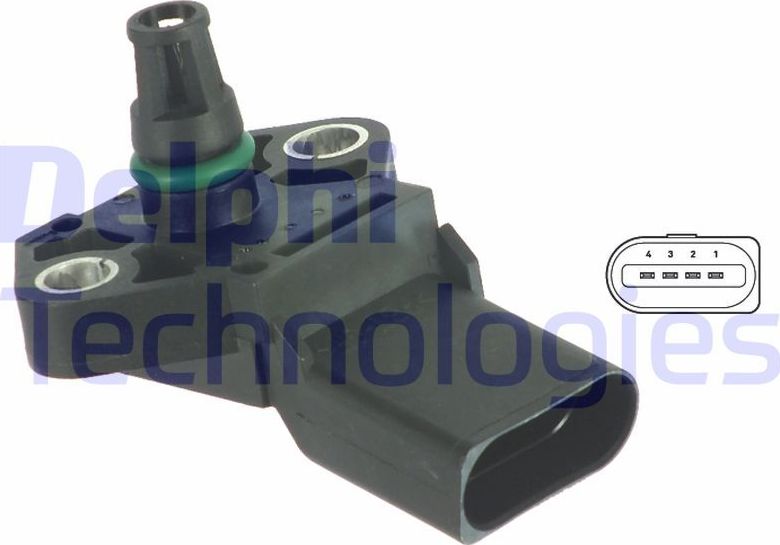 Датчик абсолютного давления (ДАД, MAP) Delphi. Артикул PS10118