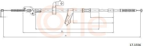 Трос ручника (тросик ручного тормоза) Cofle. Артикул 17.1556
