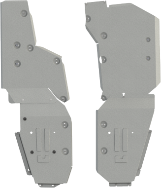 Защита алюминиевая Шериф (3 мм) для топливного бака Land Rover Defender 110 2021-2026. Артикул 04.5205