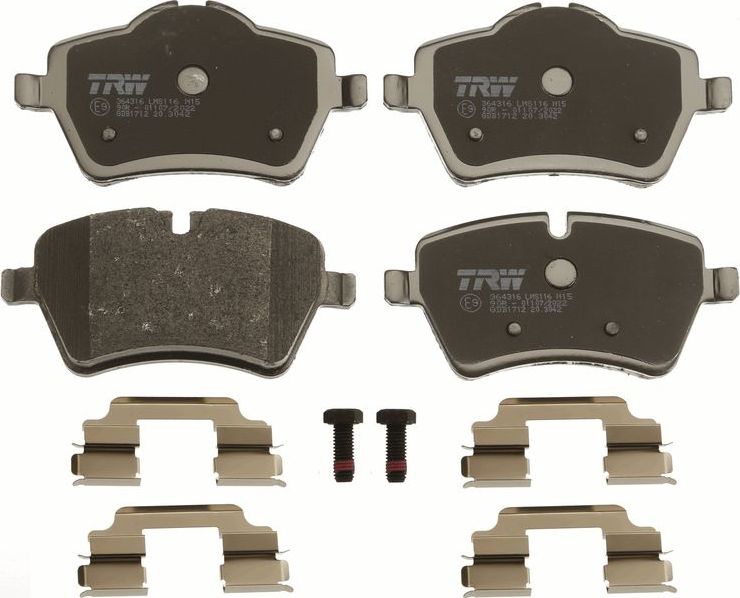 Тормозные колодки TRW COTEC передние для MINI Coupe R58 2010-2015. Артикул GDB1712