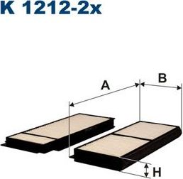 Салонный фильтр Filtron. Артикул K 1212-2x