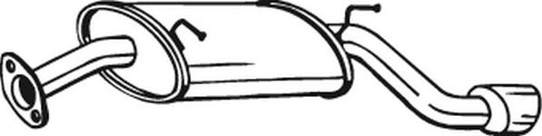 Глушитель Bosal задний правый для Chevrolet Captiva I 2006-2016. Артикул 128-003