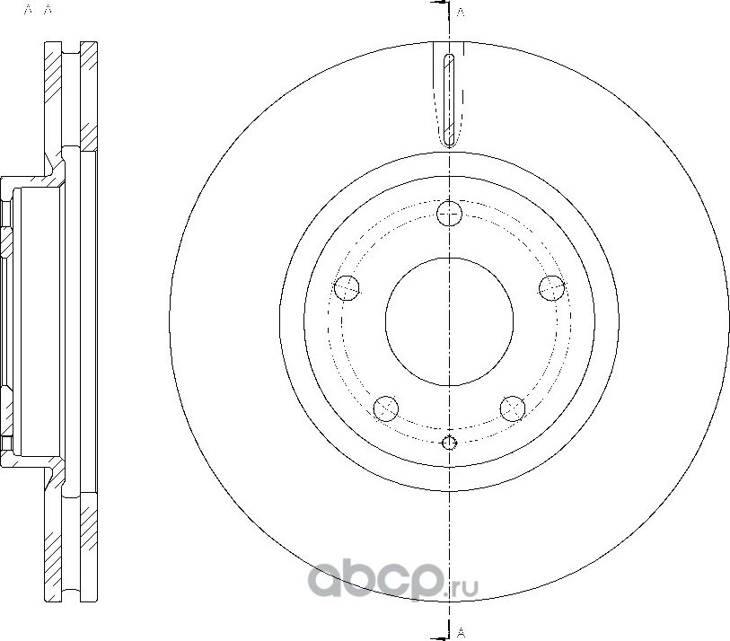 Диск тормозной вентилируемый (G-Brake). Артикул GR21447