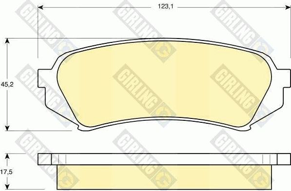 Тормозные колодки Girling задние для Lexus LX 470 1998-2008. Артикул 6131989