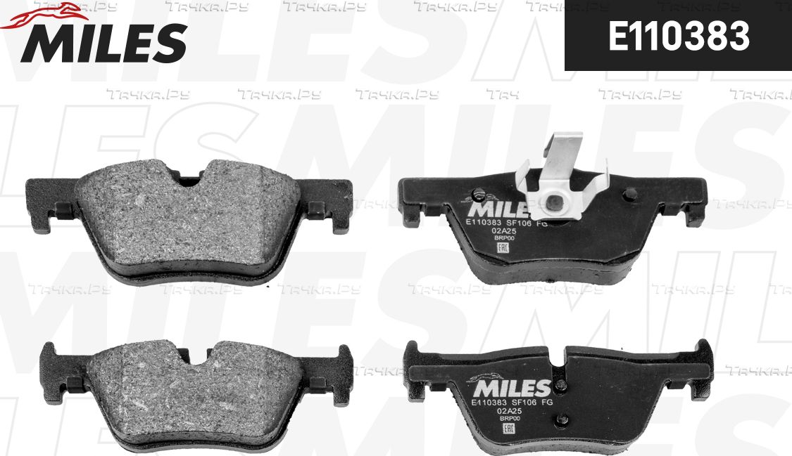 Тормозные колодки Miles (Semi-Metallic) задние для BMW 3 VI (F3x) 2011-2026. Артикул E110383