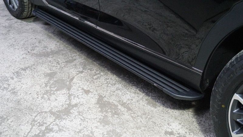 Пороги алюминиевые ТСС Slim Line Black 1820 мм для GAC GS8 II 2023-2026. Артикул GACGS8II23-02B