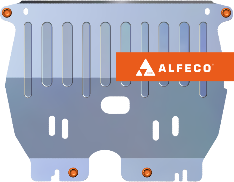 Защита алюминиевая Alfeco для картера и КПП Chery Kimo 2007-2014. Артикул ALF.02.05 AL4