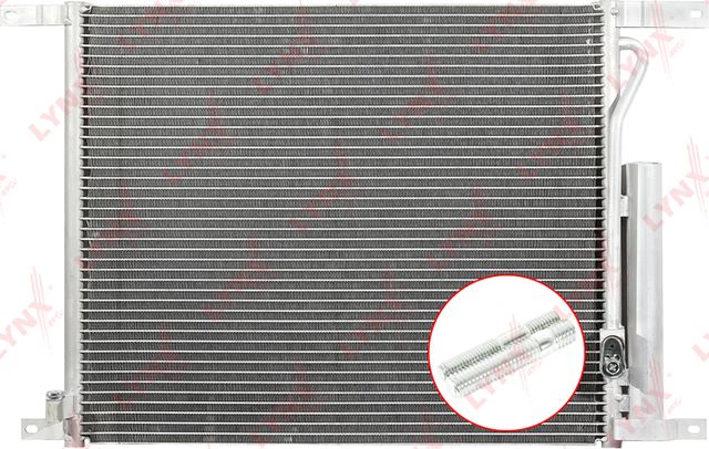 Радиатор кондиционера (конденсатор) LYNXauto для Chevrolet Aveo I 2008-2012. Артикул RC-0033