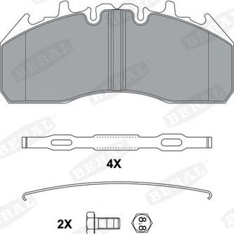 Тормозные колодки BERAL. Артикул BCV29174TK