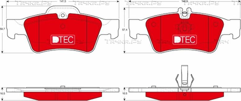 Тормозные колодки TRW DTEC COTEC. Артикул GDB1546DTE