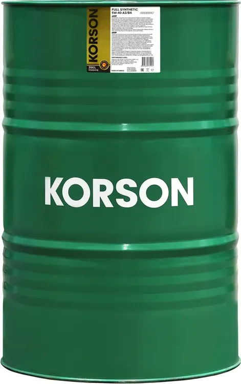 FULL SYNTHETIC 5W-40 A3/B4 200л (Korson). Артикул KS00016